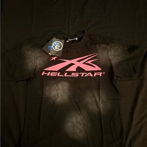 HELLSTAR BLACK/PINK T-SHIRT MENS MEDIUM BRAND NEW